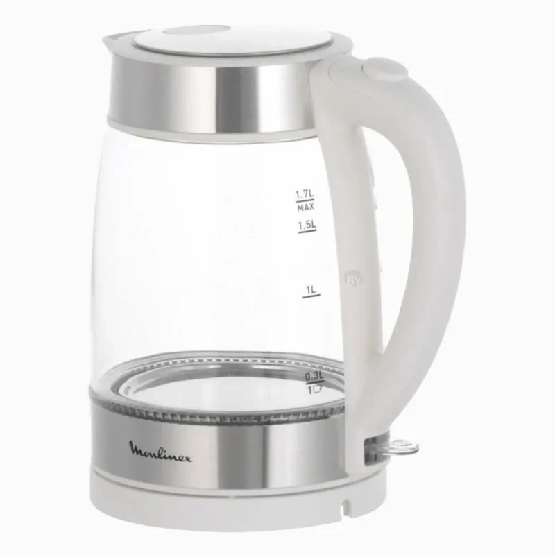 1 7l white silver glass kettle perfect for brewing boiling