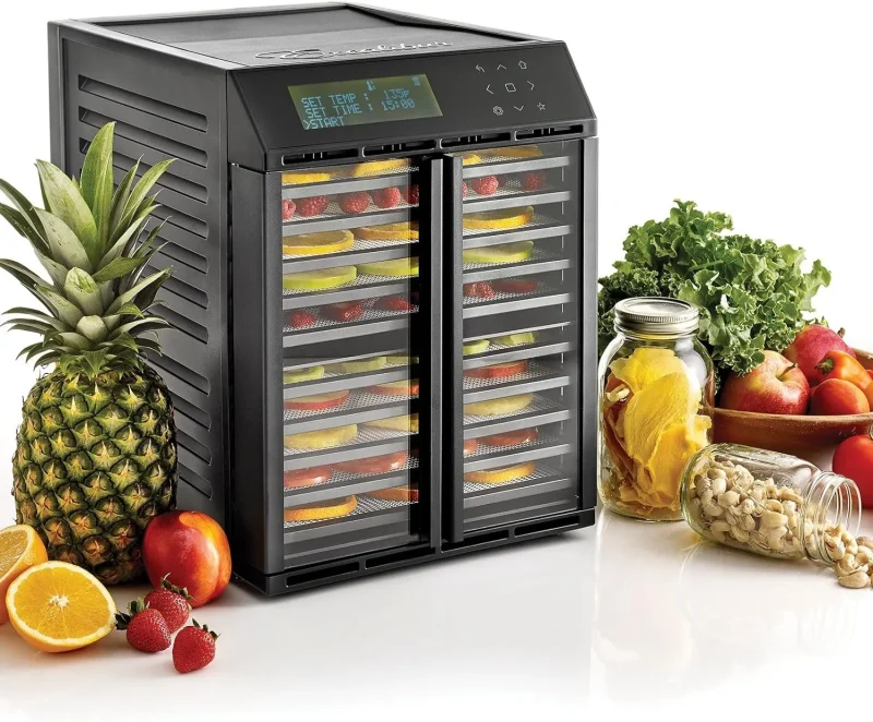 10 tray dual zone food dehydrator black