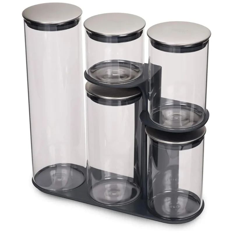 100 piece glass food storage set w stand