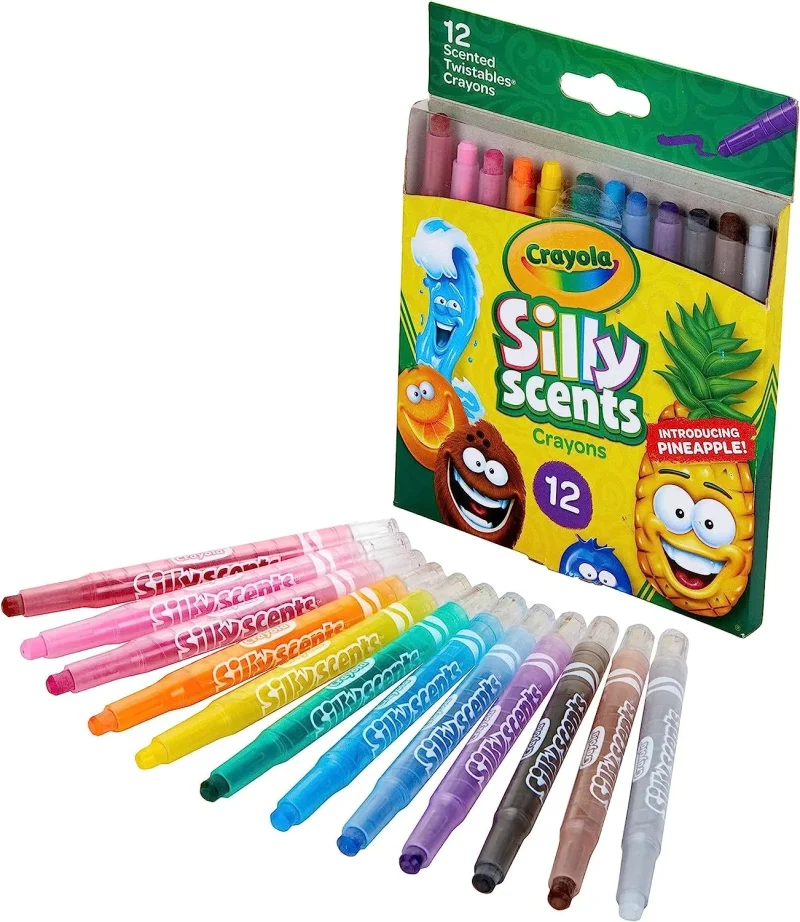 12 mini scented twistable crayons