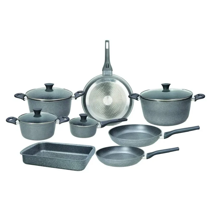 12 piece aluminum saucepan pan set