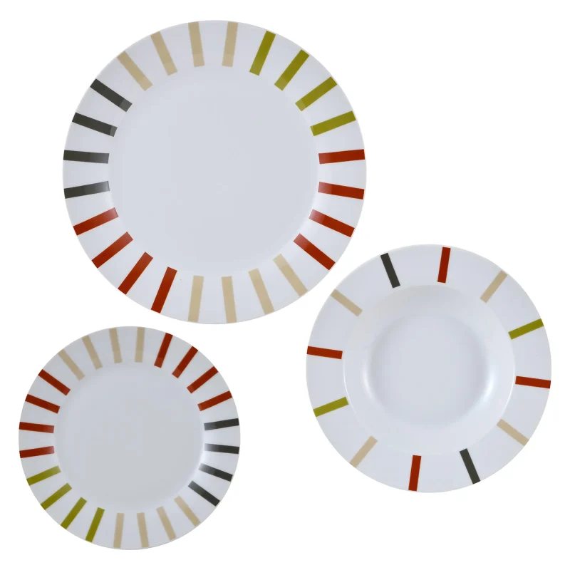 12 piece safari dinner set easy return policy