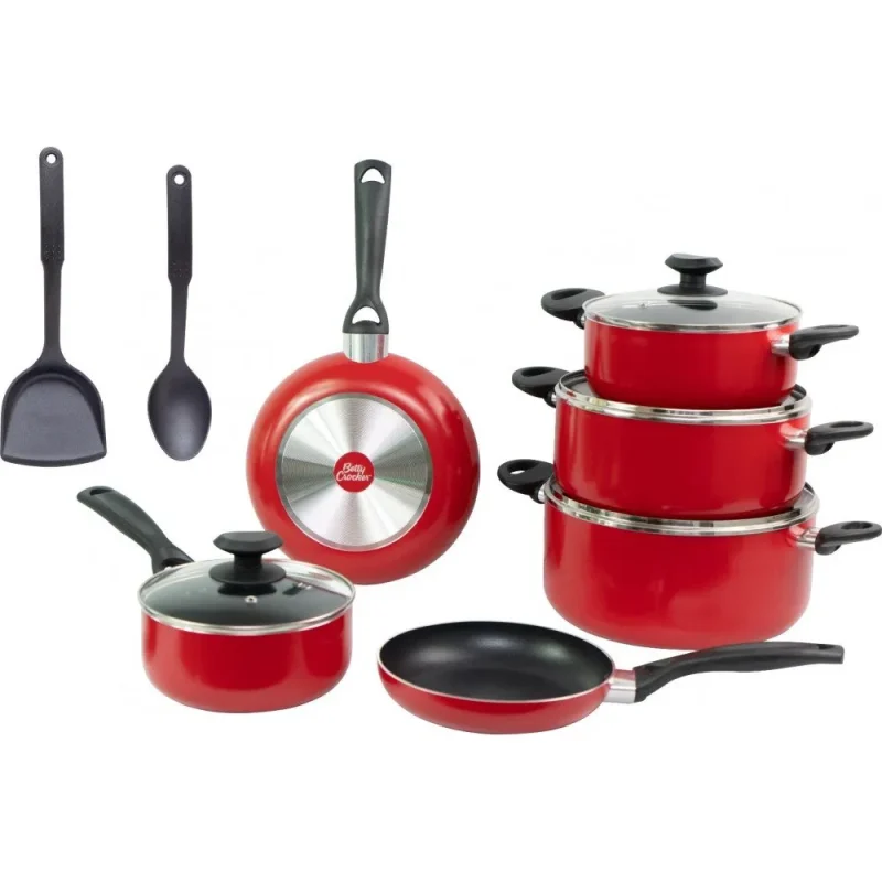 12 piece teflon cookware set non stick kitchen essentials