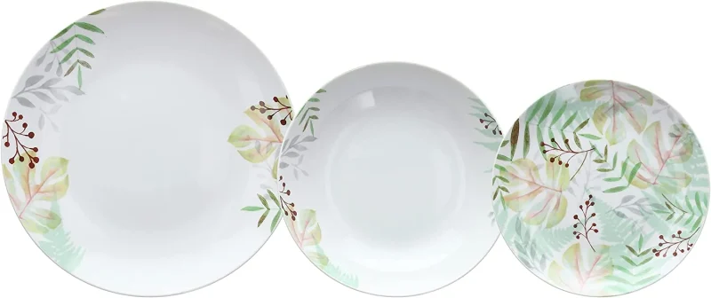 18 piece green costa rica table set