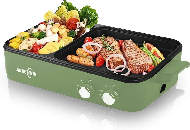 2 in 1 griddle hot pot combo