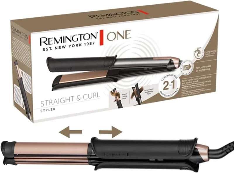 2 in 1 straight curl styler for perfect hair