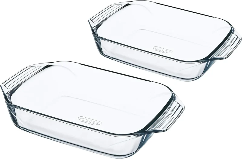 2 piece rectangular oven dishes set