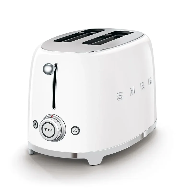 2 slice white toaster compact and efficient