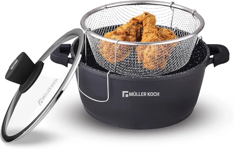 26cm die cast deep fryer high quality non stick kitchen essential