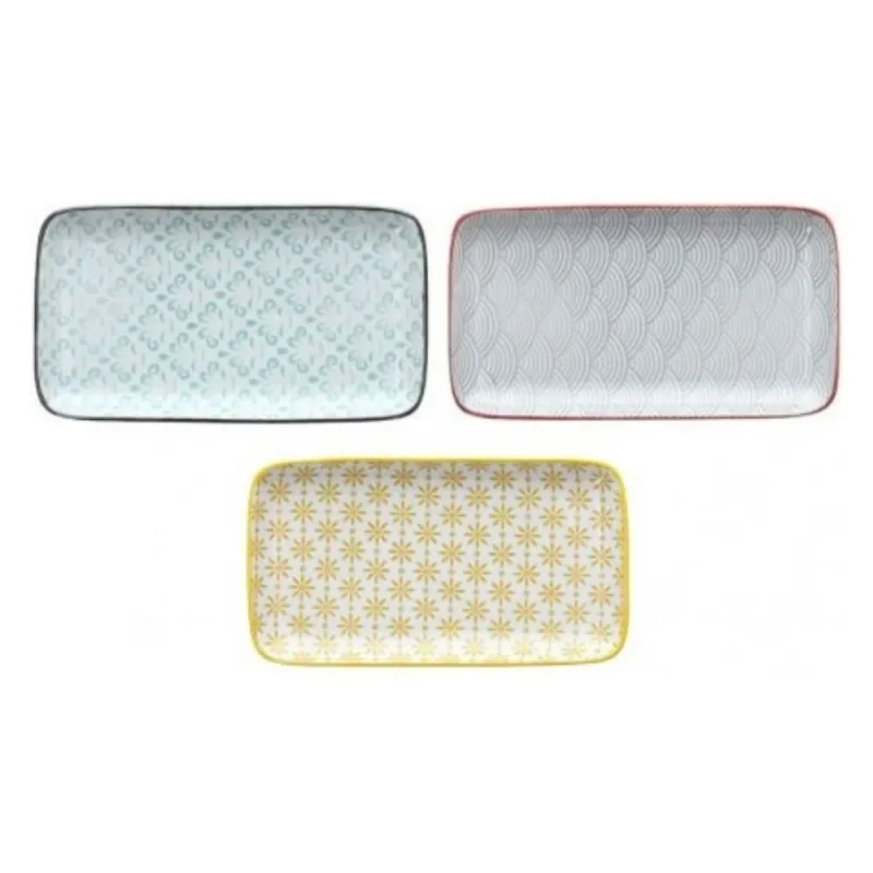 3 piece delhi rectangular tray set easy returns