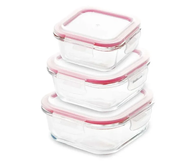 3 piece glass storage set versatile airtight containers