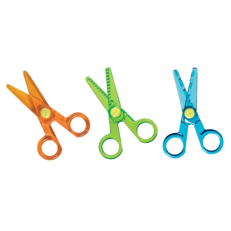 3 piece kids scissors set safe easy to use