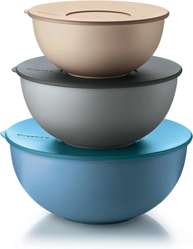 3 piece kitchen bowl set with lids easy return