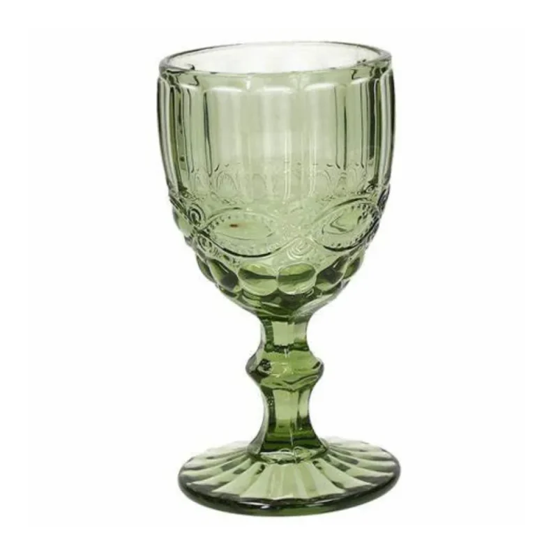 3 piece madame verde goblet set elegant glassware for home