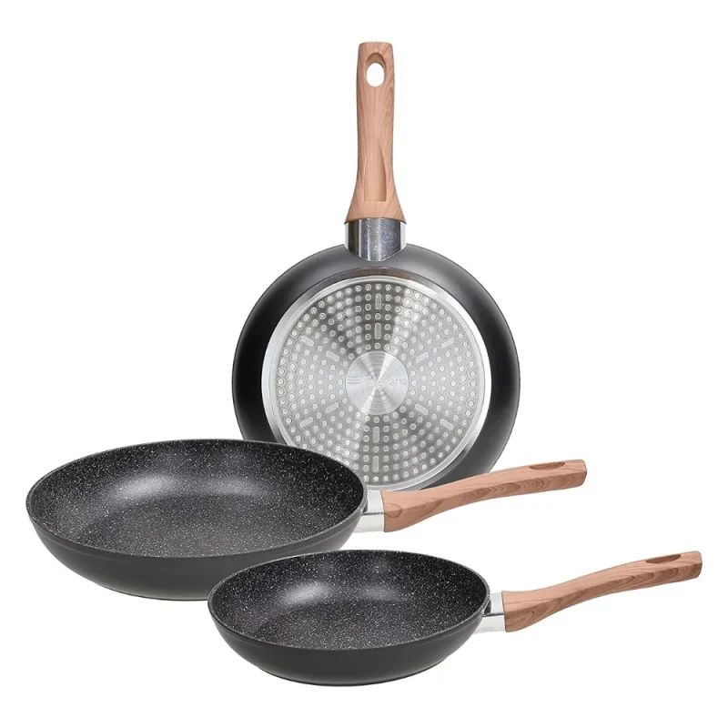 3 piece nonstick frying pan set 20 24 28 cm