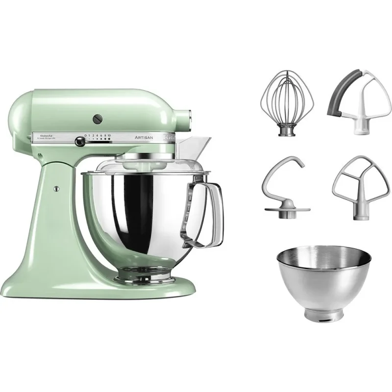 4 8l artisan stand mixer pistachio accessories