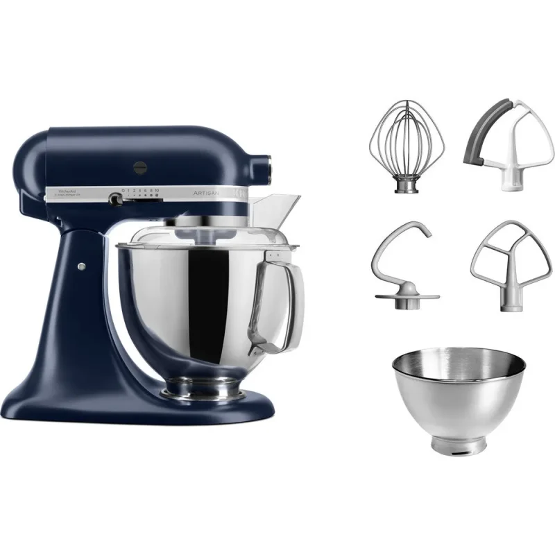 4 8l ink blue artisan stand mixer w pouring shield extra bowl