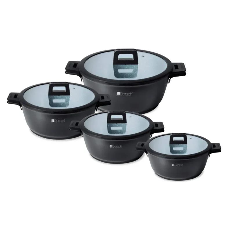 4 piece ceramic casserole set premium quality for home chefs