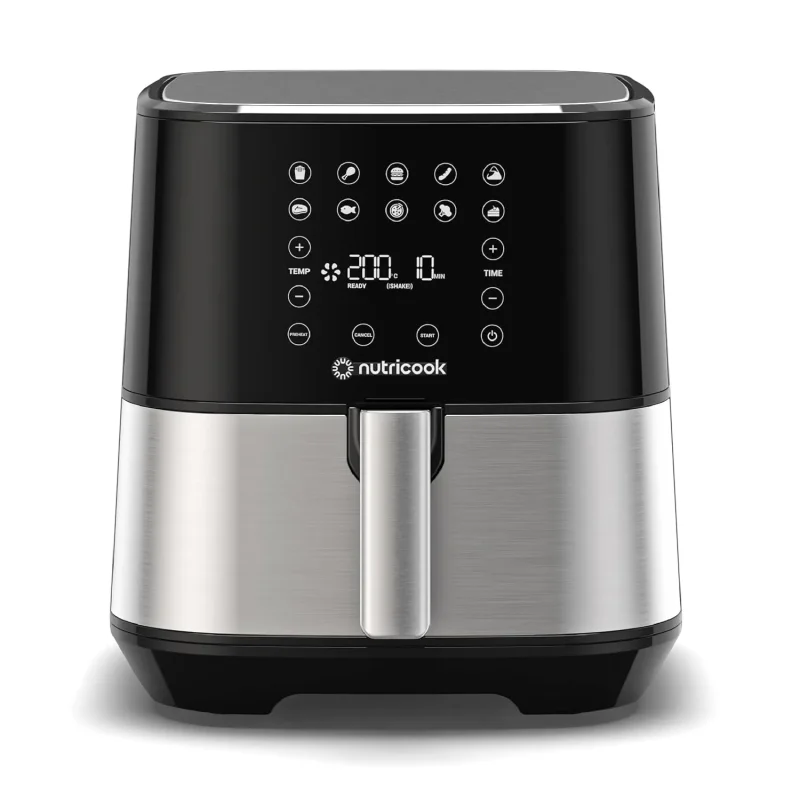 5 5l black stainless steel air fryer 2 in 1 kitchen upgrade