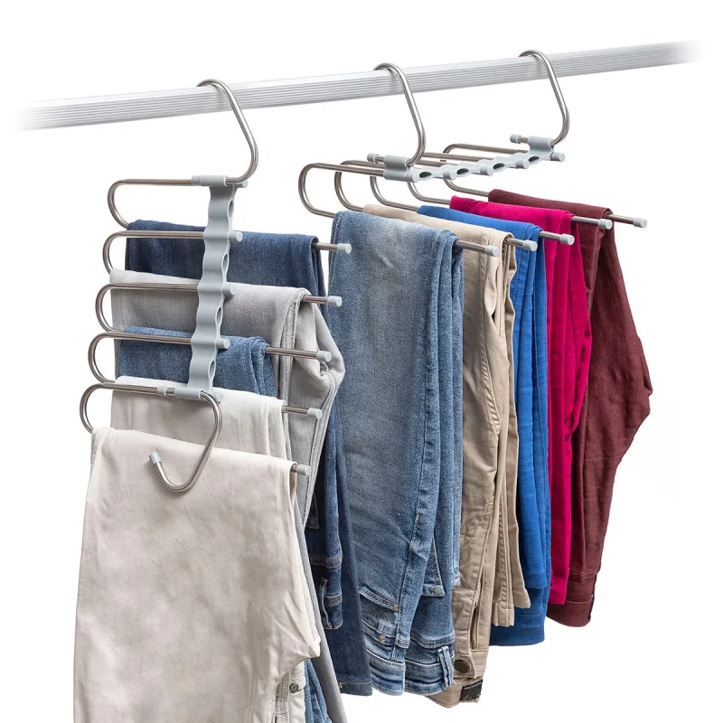 5 in 1 multi trouser hanger for space saving storage