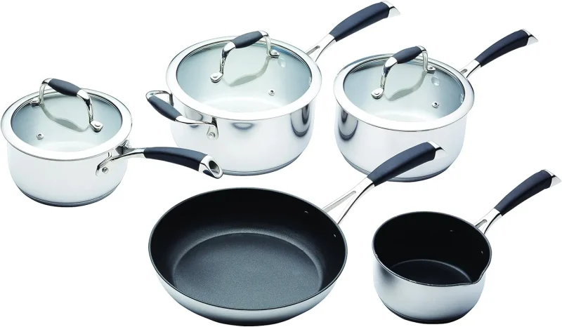 5 piece deluxe stainless steel cookware set