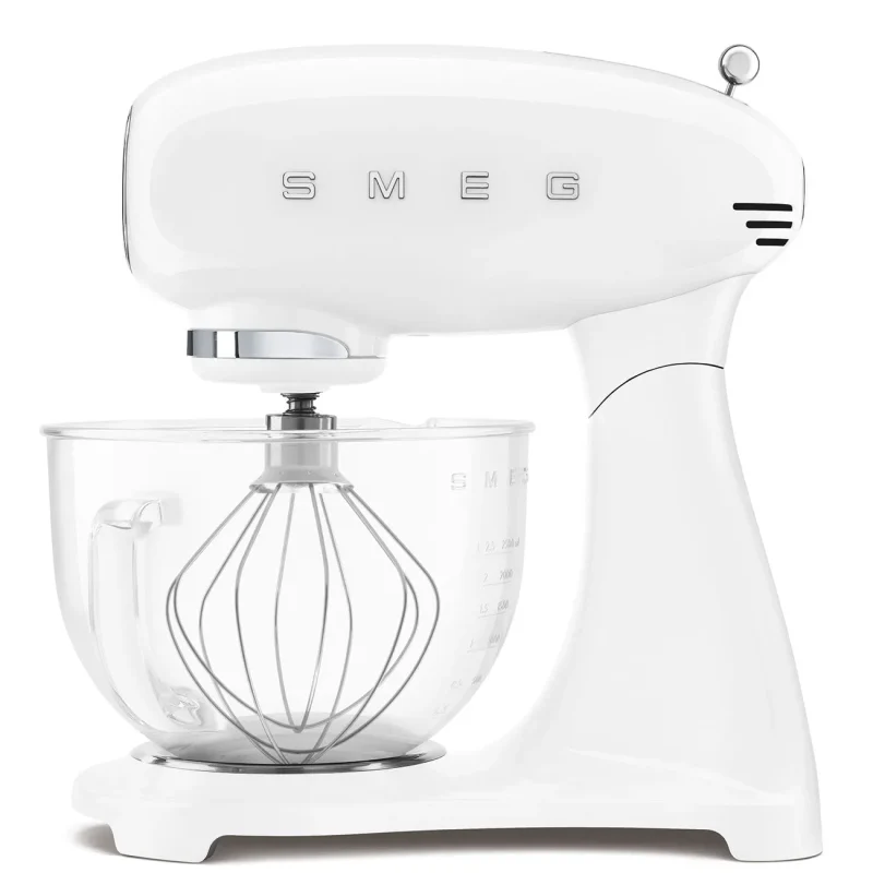 50s retro stand mixer white with glass bowl