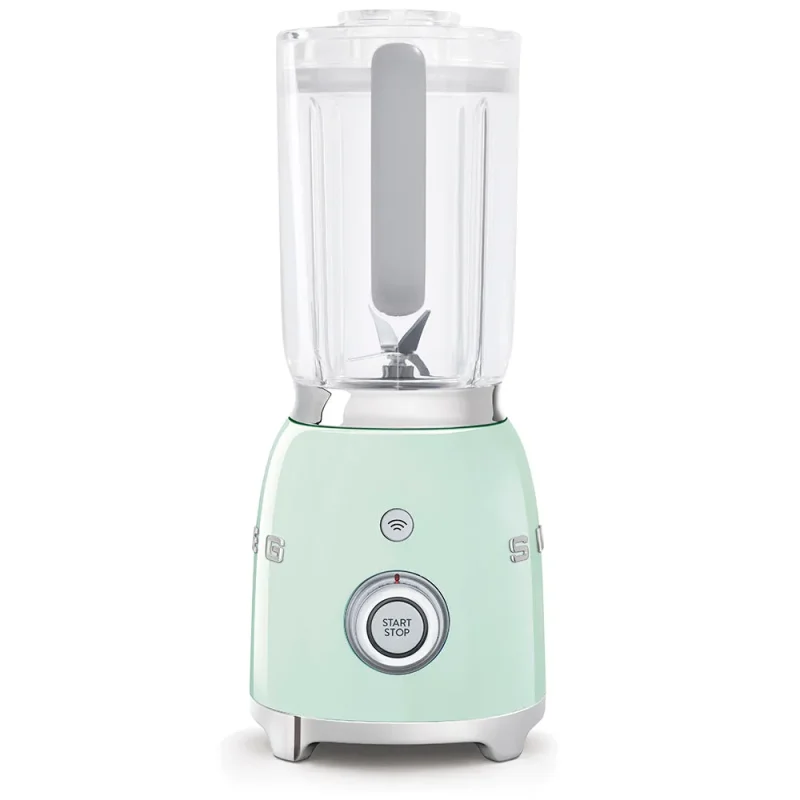 50s style pastel green 800w blender aesthetic design