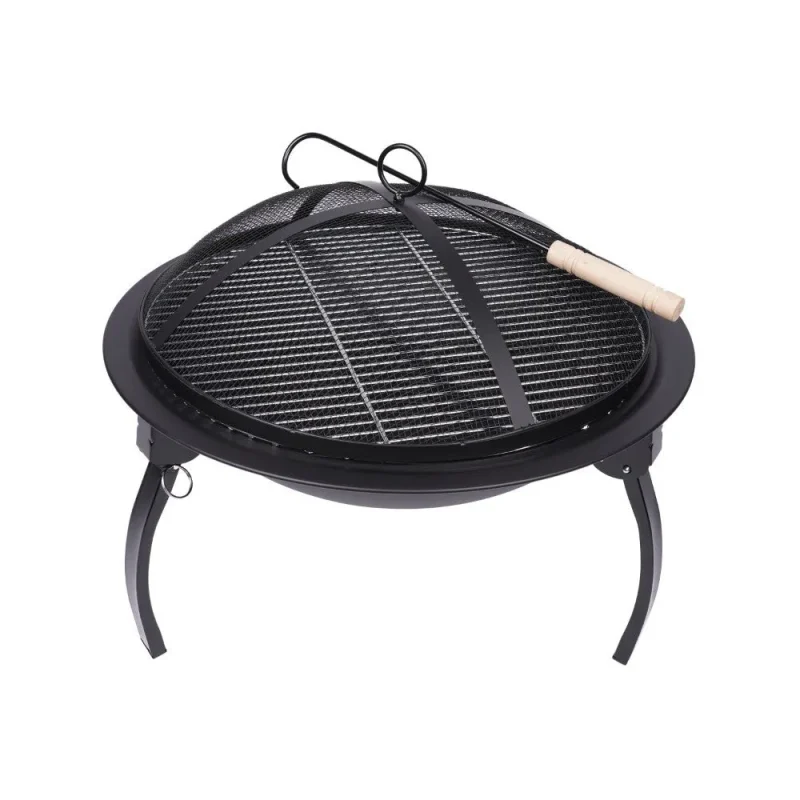 55cm outdoor fire pit with grill perfect for backyards