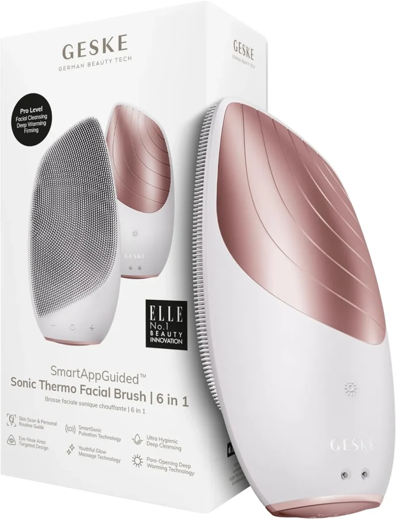 6 in 1 sonic thermo facial brush smartappguided