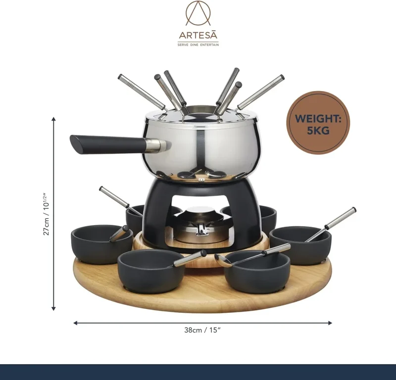 6 person fondue set by artes perfect for parties