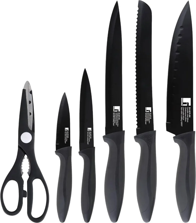 6 piece black osaka kitchen tool set high quality essentials