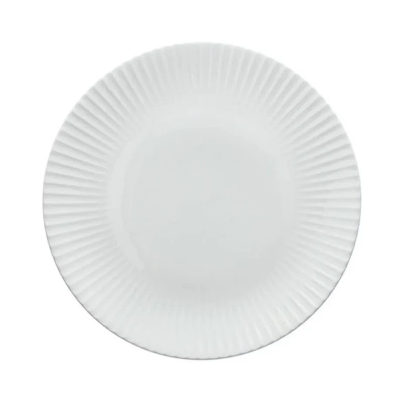 6 piece white dinner plate set