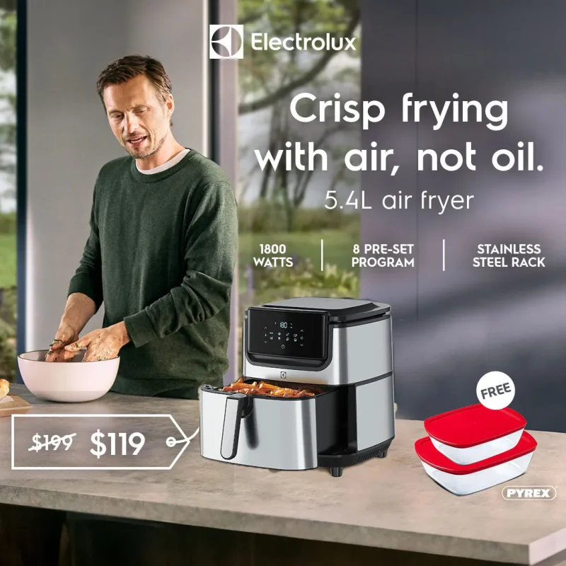 6 quart 1800w air fryer with free pyrex set