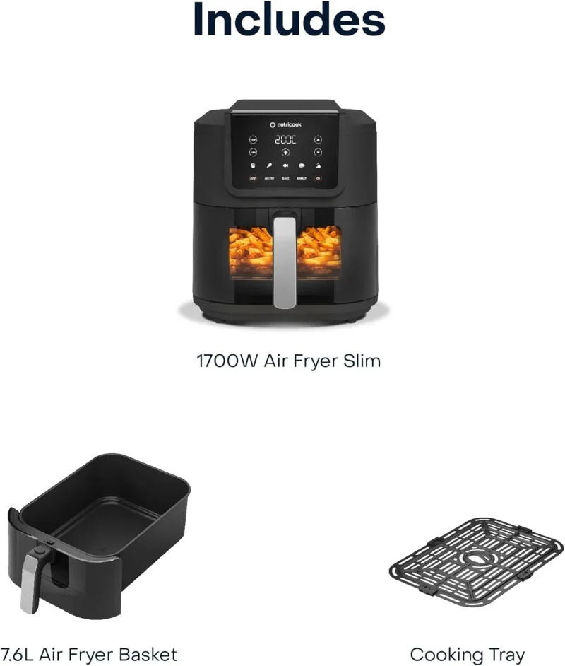 7 6l slim air fryer large capacity easy clean