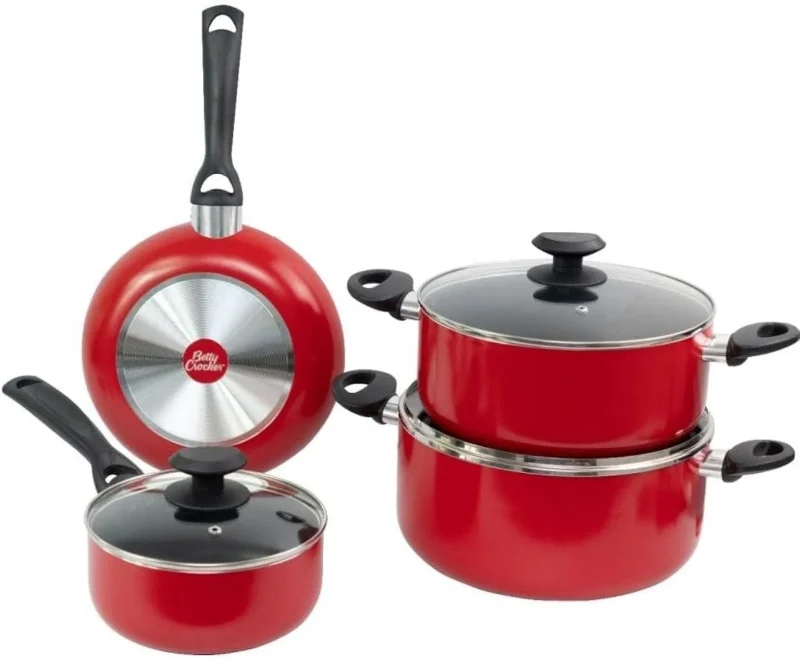 7 piece non stick cookware set with bakelite handles