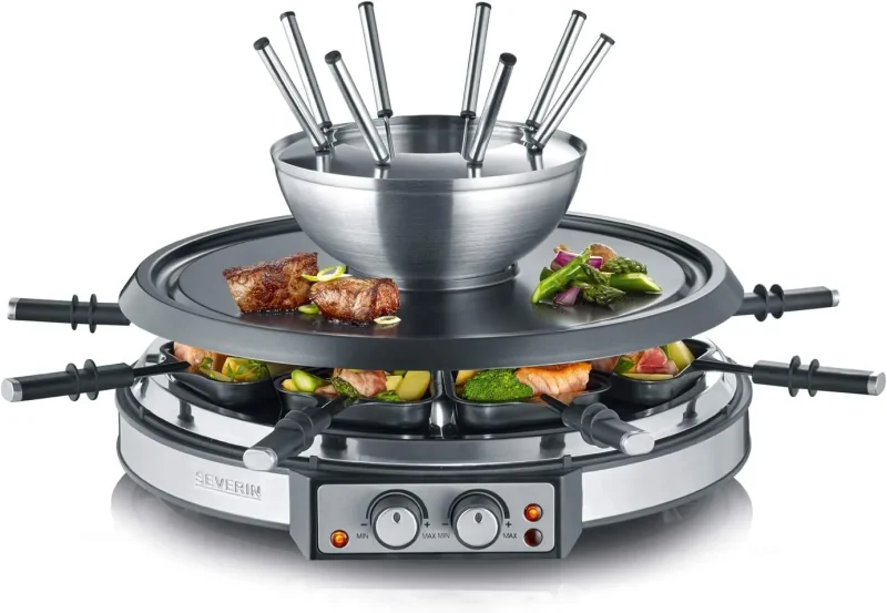 8 person raclette fondue set 1900w premium quality