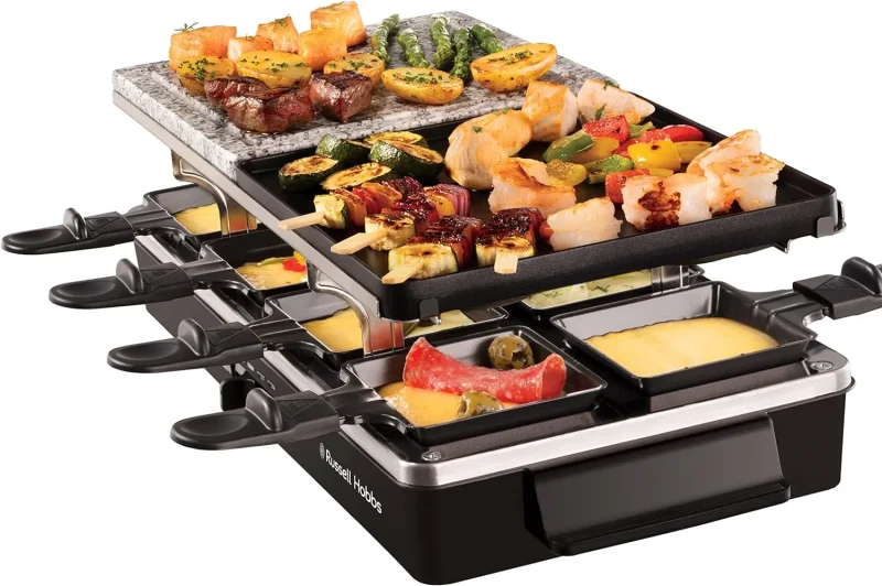 8 person raclette grill set perfect for entertaining