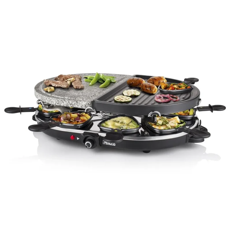 8 piece raclette stone grill set for parties