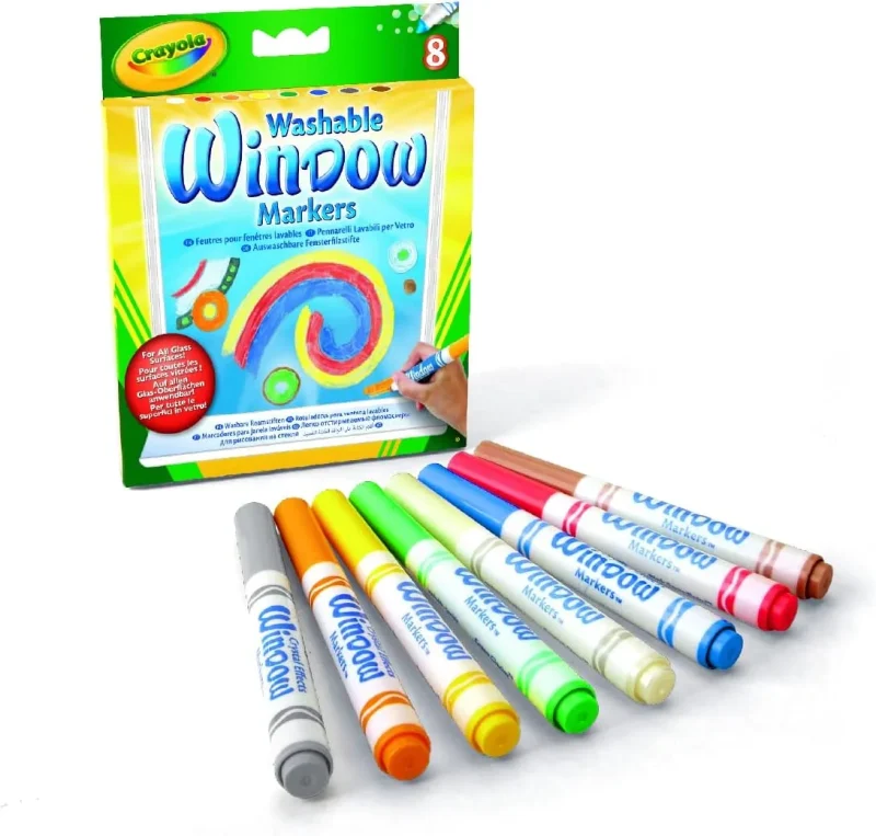 8 washable glass markers perfect for windows