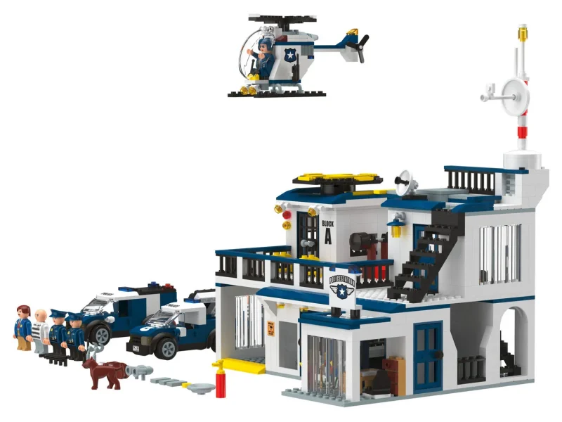 848 piece police station clippys toy set