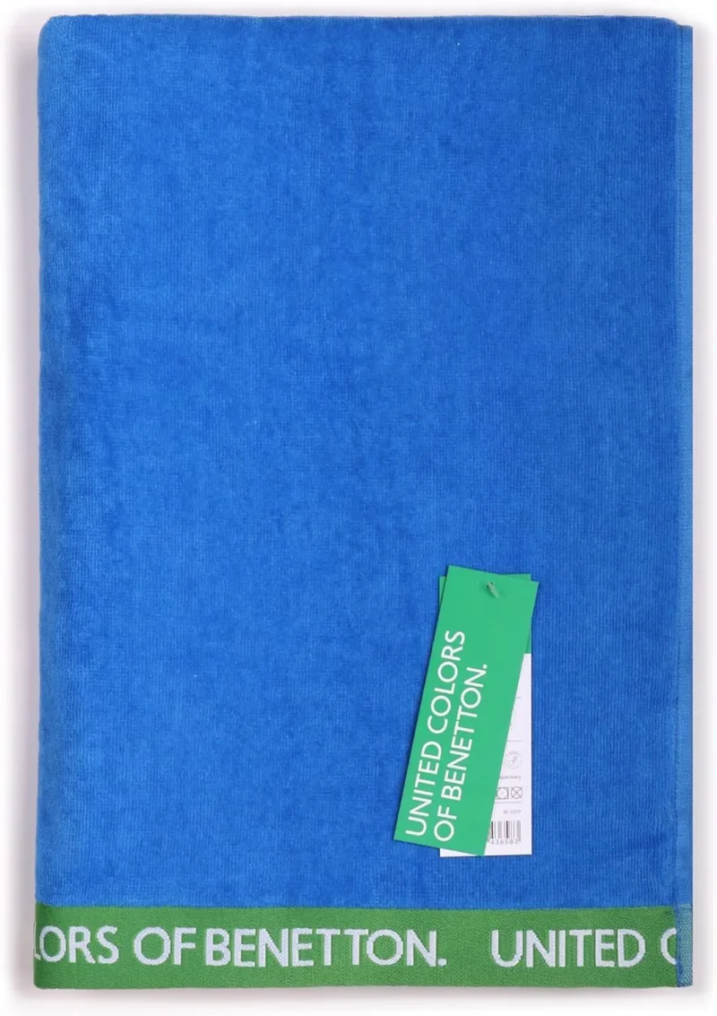 90x160cm blue cotton velour beach towel 420gsm