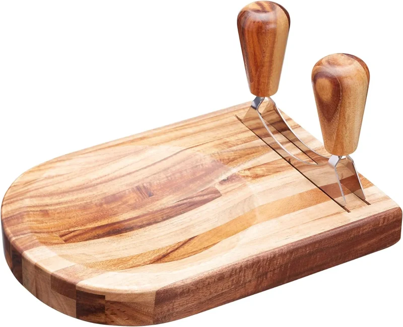 acacia wood hachoir set natural kitchen tool