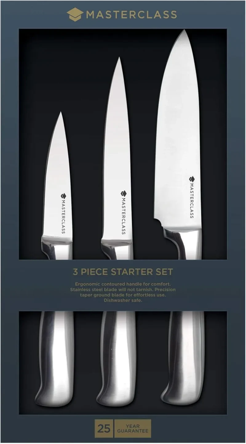 acero 3 piece knife set masterclass quality