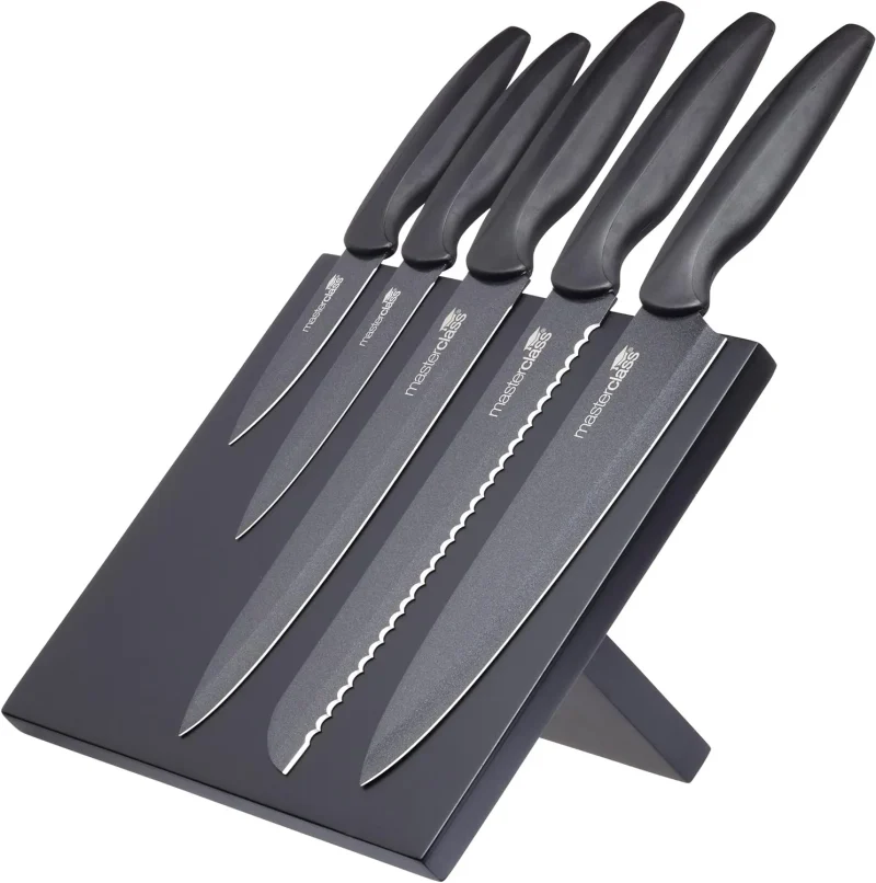 agudo 5 piece knife set with stand premium kitchen essentials