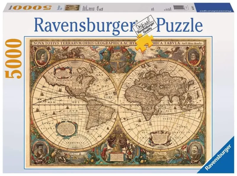 antique world map 5000 piece jigsaw puzzle