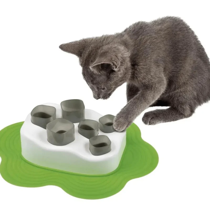 automatic cat feeder interactive dispenser