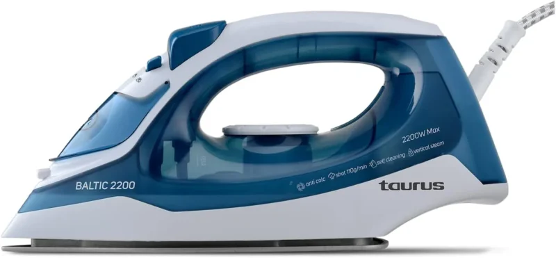 baltic 2200w steam iron white blue