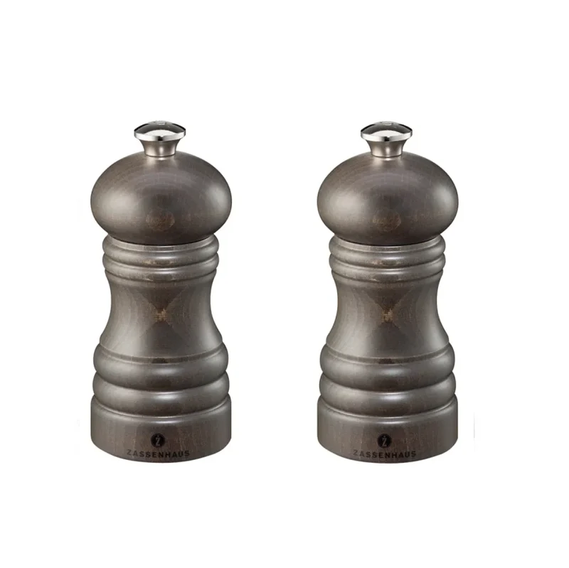 berlin dark wood salt pepper grinder set