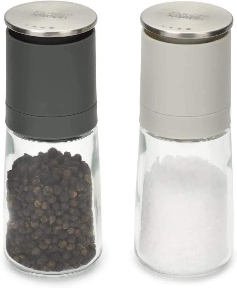 black grey salt and pepper grinder set