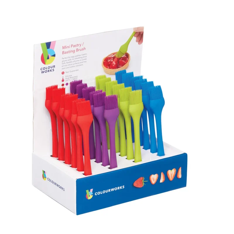 brights colorworks mini silicone pastry brushes set